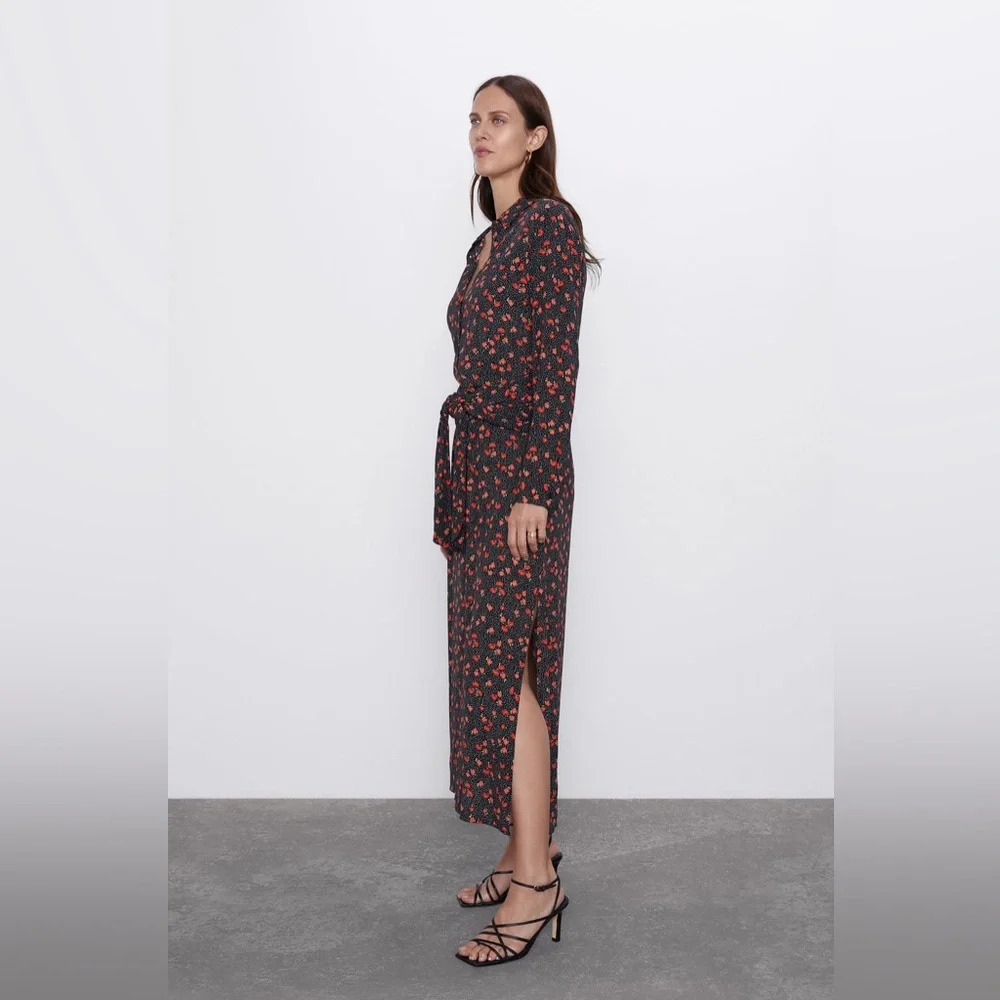 Zara Poppy Midi Wrap Dress